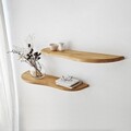 Raft de perete, Neostill, Wavy 2, Lemn masiv, Stejar