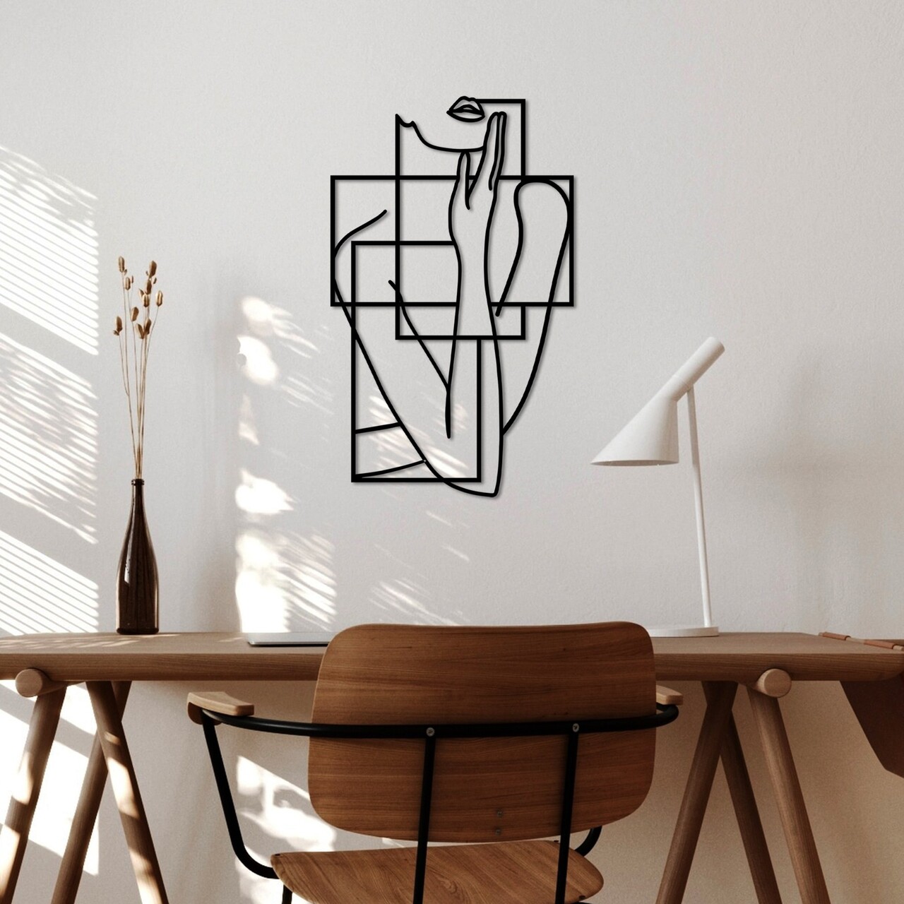 Decoratiune de perete, Think, Dimensiune: 50 x 30 cm, Negru - view 2