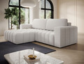 Coltar extensibil stanga 4 locuri ELTAP, Bon-223, Bonett, 250x175x92 cm, lemn/poliester, alb murdar