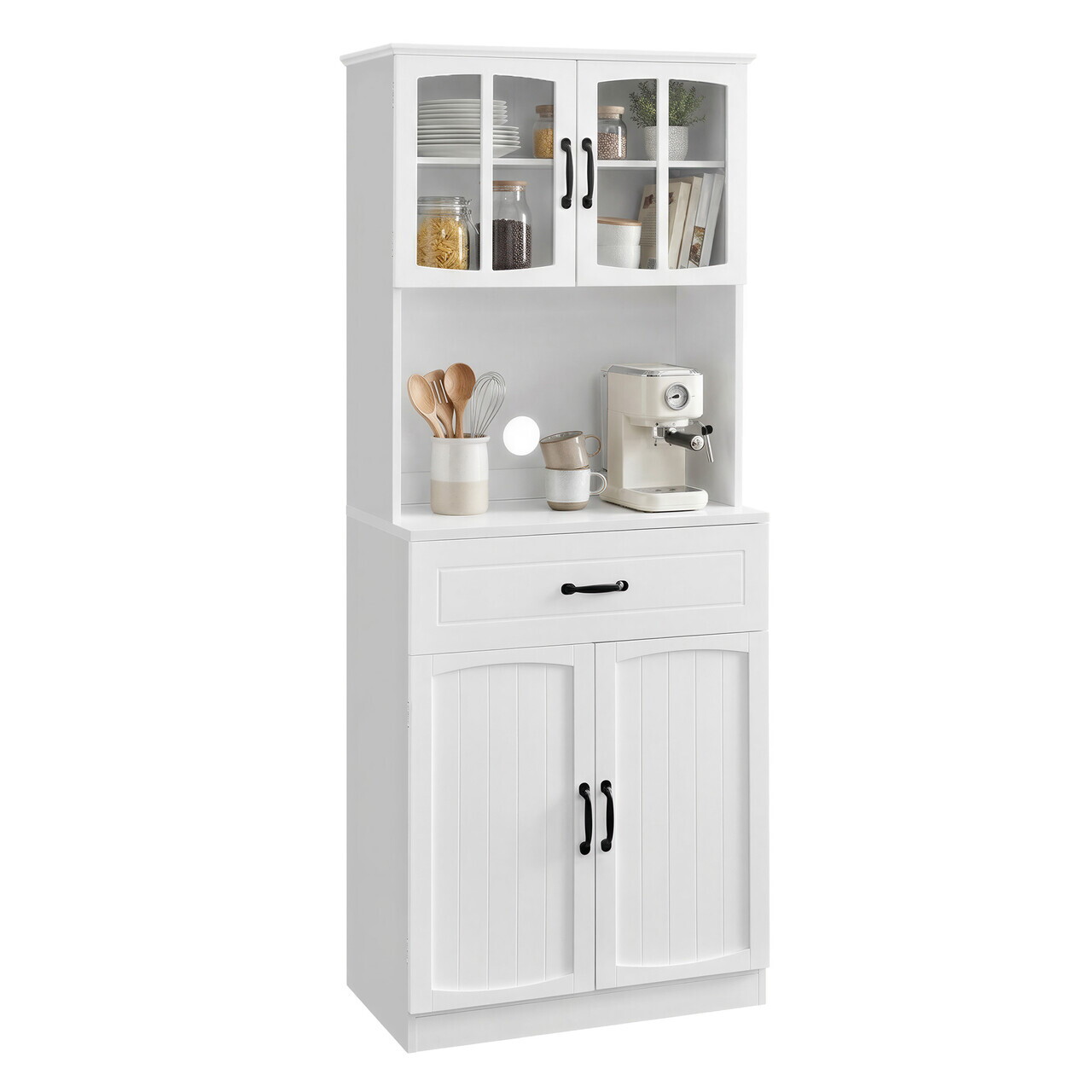 Dulap bucatarie multifunctional, Vasagle, 73x41.5x179.8 cm, MDF/PAL, alb - view 3