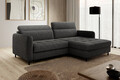 Coltar extensibil dreapta 3 locuri ELTAP, RT-05RAQ, Gomsi, 228x165x100 cm, lemn/poliester, gri inchis