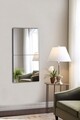 Oglinda decorativa, Mirrorland, Rectangular, Oglindă indestructibilă cu obturator, Argintiu