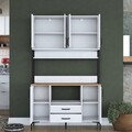 Dulap multifunctional, Rani, JE169, Alb/Maro