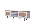 Comoda TV, Wolina, Bohem, 55x180x41 cm, MDF , Alb / Stejar