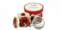 Cana cu infuzor Lina, Duo, 430 ml, portelan, alb/rosu