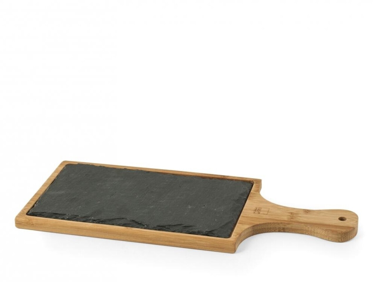 Platou Servire Slate & Bamboo, H&H, 17 X 40 Cm, Bambus/ardezie