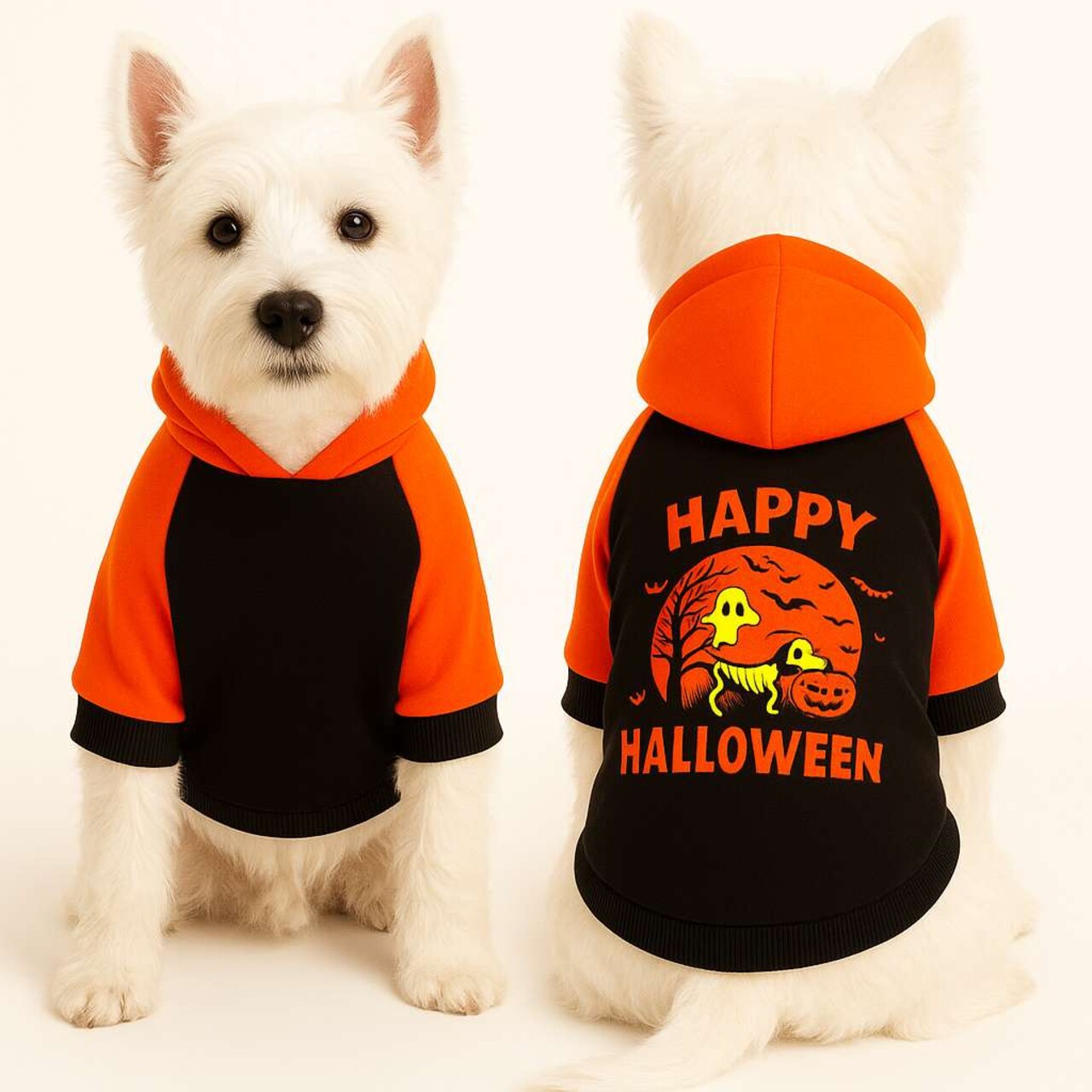 Hanorac pentru câini, Paws &amp; Whiskers, Blackhappyhall, Negru - view 2