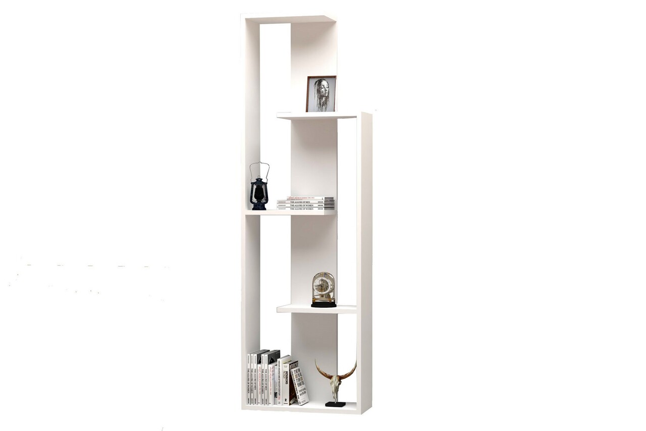 Biblioteca Wand, Puqa Design, 50x19.6x160 Cm, Alb