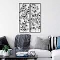 Decoratiune de perete, Olips, Metal, 32 x 90 cm, 2 piese, Multicolor