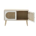Comoda White Natural, InArt, 80x30x52 cm, lemn de pin/ratan