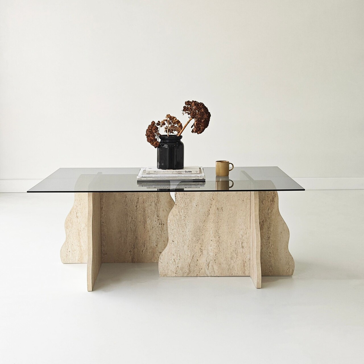 Masuta de cafea, Hanah Home, Canyon, 105x40x65 cm, Travertin / Fumure - view 5