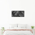 Decoratiune de perete, Decorative Panel 4, Metal, 100 x 48 cm, Negru