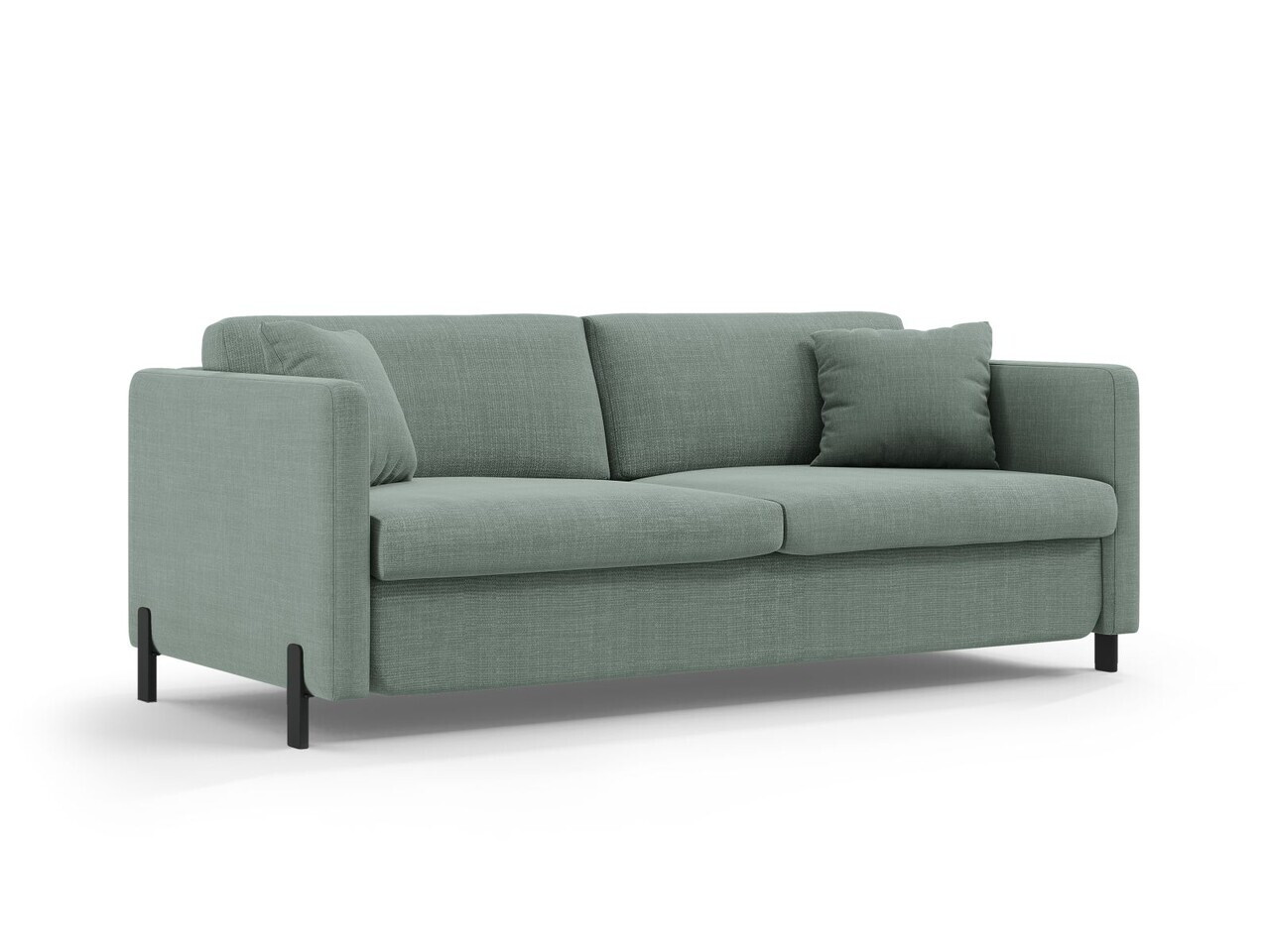 Canapea extensibila 2 locuri, Gloria, Micadoni Home, 186x102x88 cm, tesatura structurata, verde menta — imaginea 6