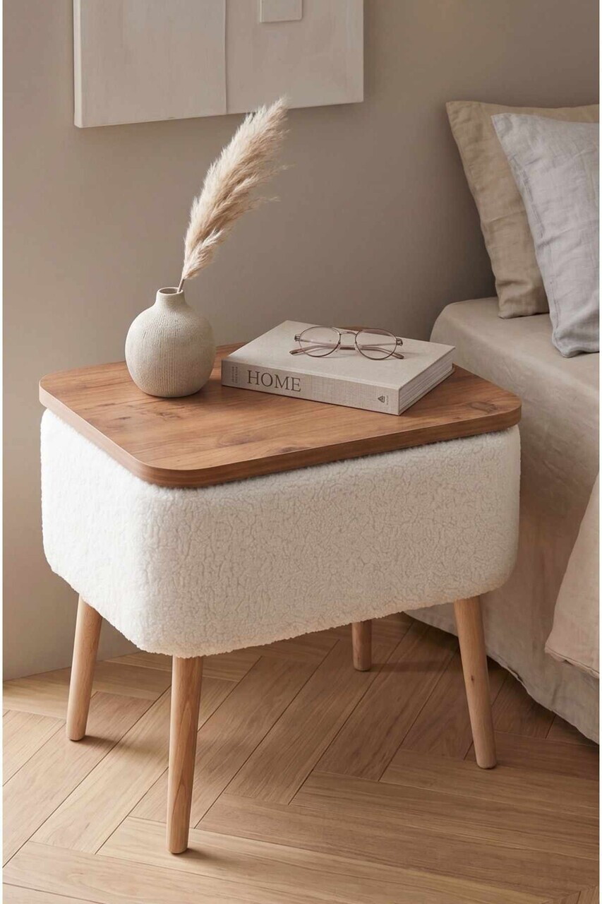 Masuta, Hanah Home, Pkpuf02S, 60x65x30 cm, PAL, Alb — imaginea 4