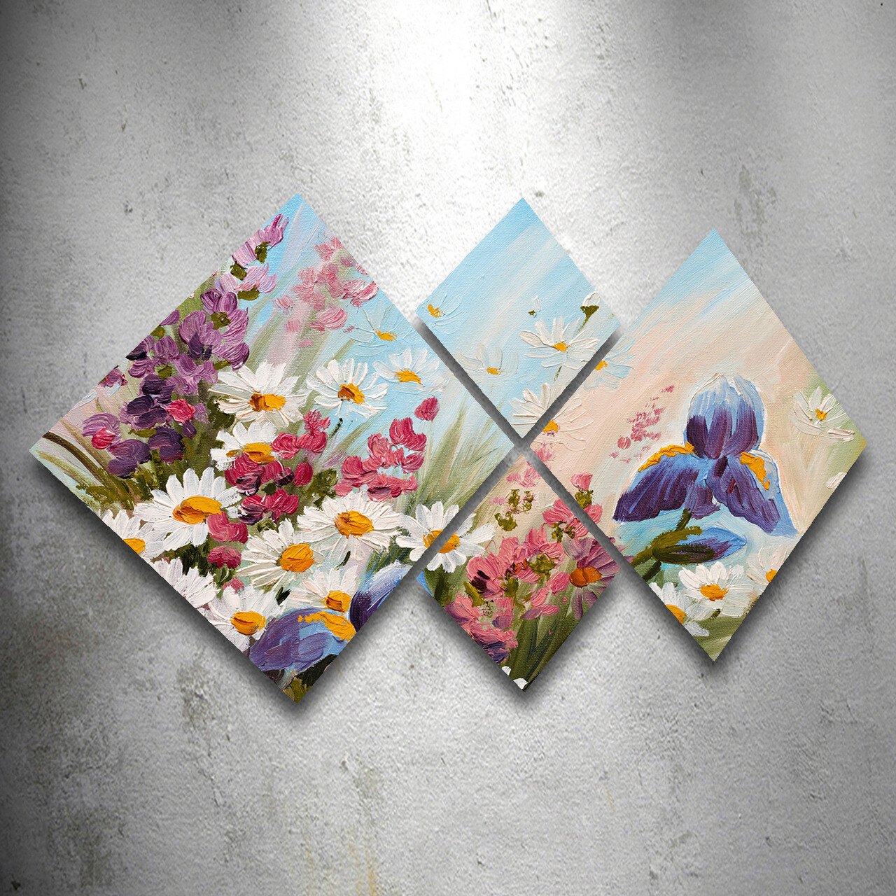 Set 4 tablouri decorative, 4MDF184119419, MDF, Imprimat UV, Multicolor - 1 | YEO