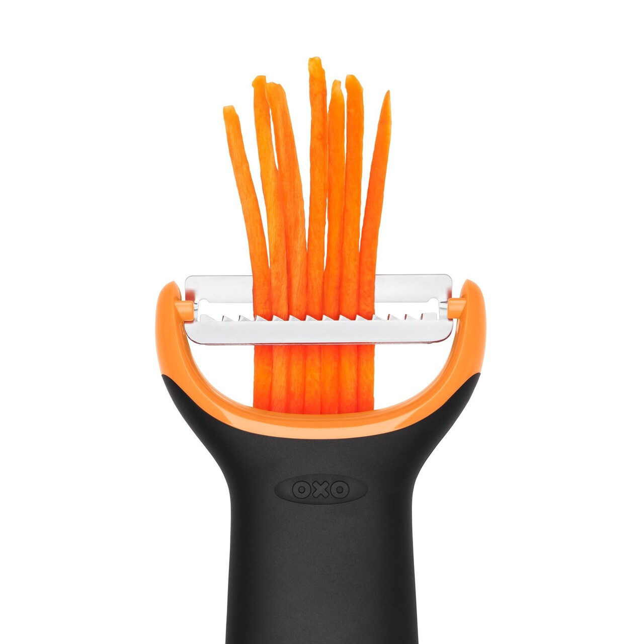 Decojitor Julienne, inox, Portocaliu, "Good Grips" - OXO - imagine 5