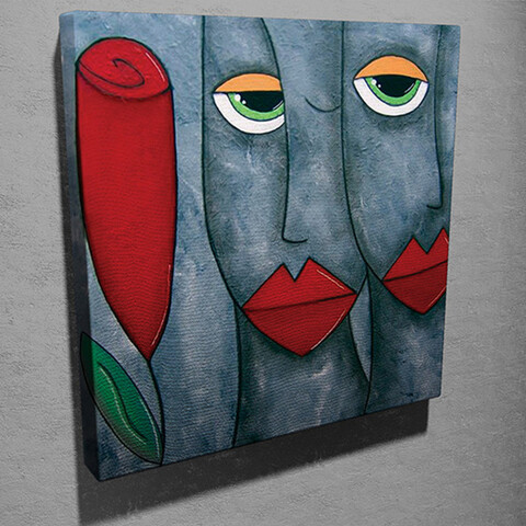 Tablou decorativ, kc129, canvas, dimensiune: 45 x 45 cm, multicolor