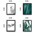 Set 4 tablouri decorative, Stay Wild Set 4, PAL, Hartie, Multicolor