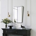 Oglinda decorativa, Neostill, Bella Donna, 50x70 cm, Metal, Negru