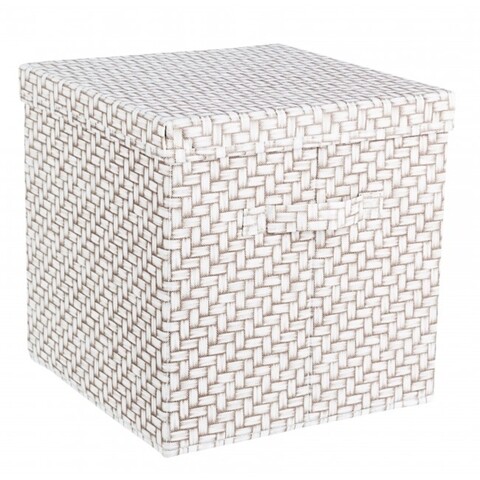 Cutie cu capac pentru depozitare, weave, bizzotto, pliabila, 30x30x30 cm, tnt/carton