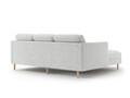 Coltar stanga 3 locuri, Eden, Micadoni, 223x150x90 cm, tesatura structurata, gri deschis melanj