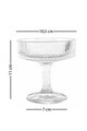Set cupe de inghetata din sticla, Hermia, 127RKL1619, Auriu