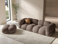 Canapea 4 locuri, Loretto, Cosmopolitan Design, 250x100x68 cm, tesatura structurata, cappuccino