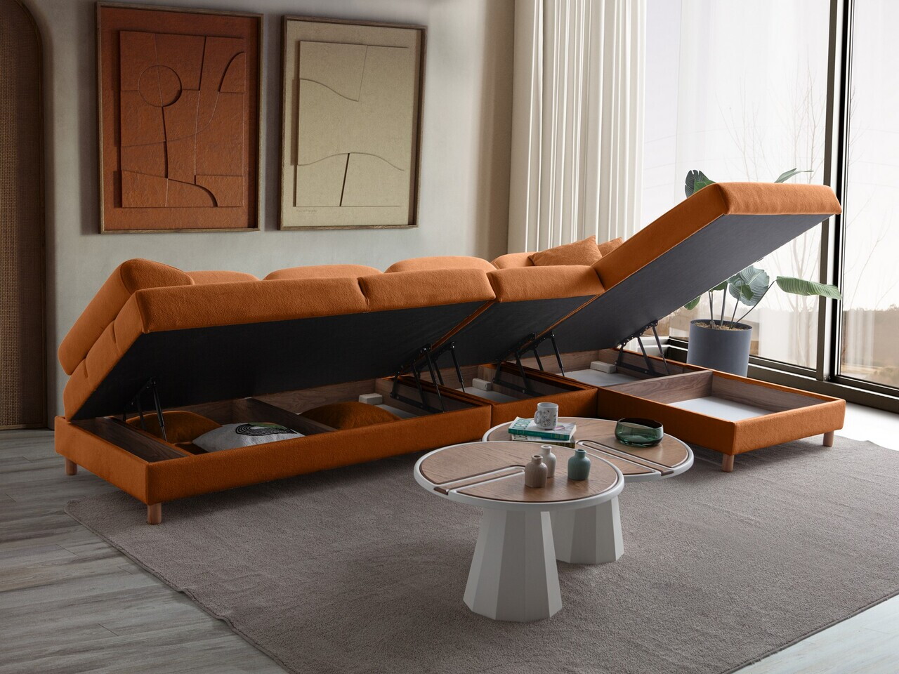 Coltar, Atelier del Sofa, 752EST1424, Portocaliu — imaginea 4