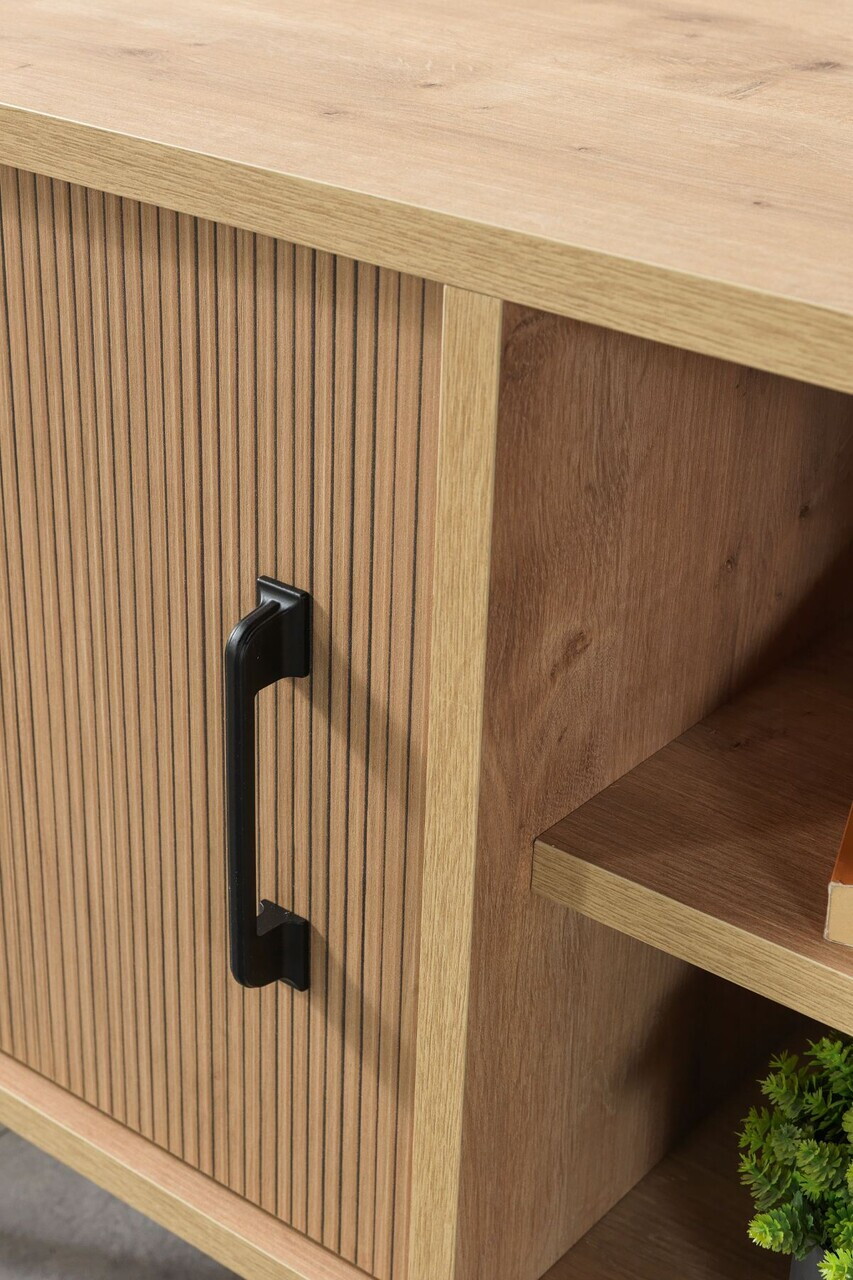 Comoda TV, Hanah Home, Şile 3110, 100x60x35 cm, PAL, Maro — imaginea 5