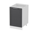 Dulap pentru bucatarie, Hanah Home, Minar, 50x87x58 cm, Alb / Antracit