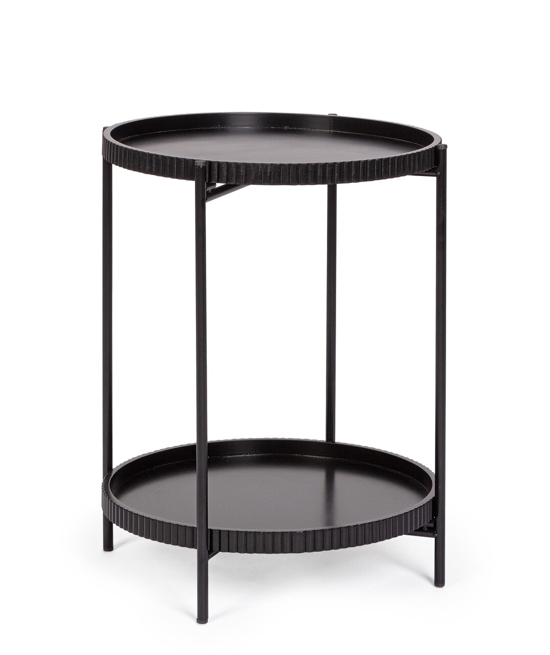 Masuta de cafea Herdys, Bizzotto, D42x52 cm, otel/MDF, negru