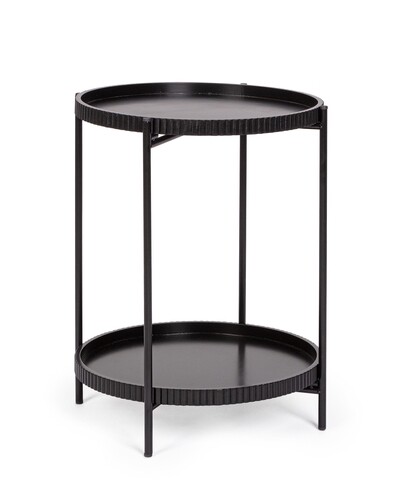 Masuta de cafea Herdys, Bizzotto, D42x52 cm, otel/MDF, negru