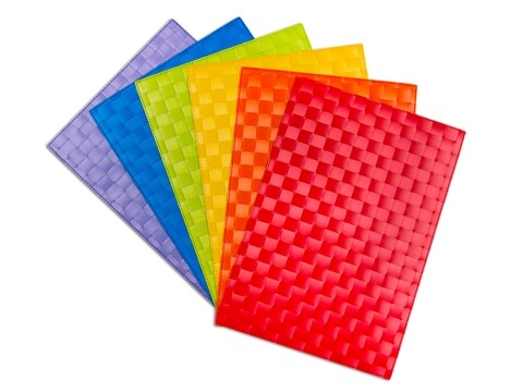 Set 6 suporturi pentru farfurie, Intrecci, Excelsa, 42.5x30 cm, polipropilena, multicolor