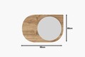 Oglinda decorativa, Siam, Pubble, 60x90x2.2 cm, Maro