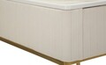 Set 2 masute inalte Wedding, Mauro Ferretti, 45x90 cm, lemn de pin/MDF/metal, crem/auriu