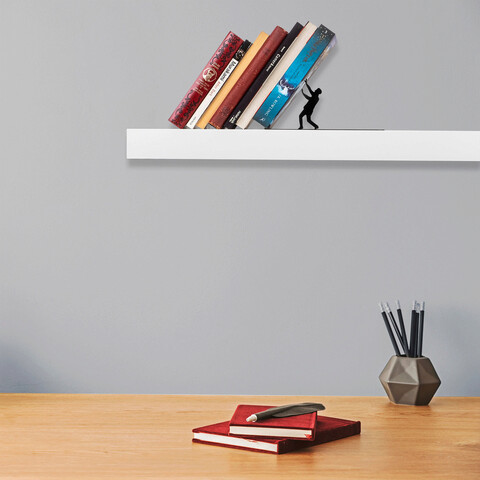 Opritor de carti, kitap tutucu 22, 25.5x12.5x12 cm, metal, negru