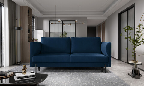 Canapea extensibila 4 locuri ELTAP, SO-REV-40NU, Revi, 215x98x92 cm, lemn/poliester, albastru inchis