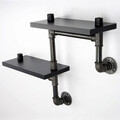 Raft de perete, BORURAF242, MDF , Dimensiune: 56 x 13 x 42 cm, Negru
