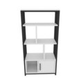 Corp biblioteca, Zena Home, Valero, 60x120x29.6 cm, PAL, Alb/Negru