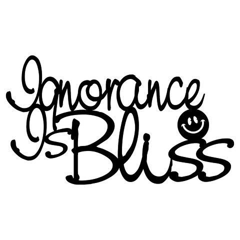 Decoratiune de perete, ignorance is bliss, tanelorn, 60x34 cm, metal