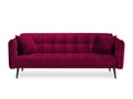 Canapea extensibila, Canna, Mazzini Sofas, 3 locuri, 225x100x85 cm, catifea, rosu vin