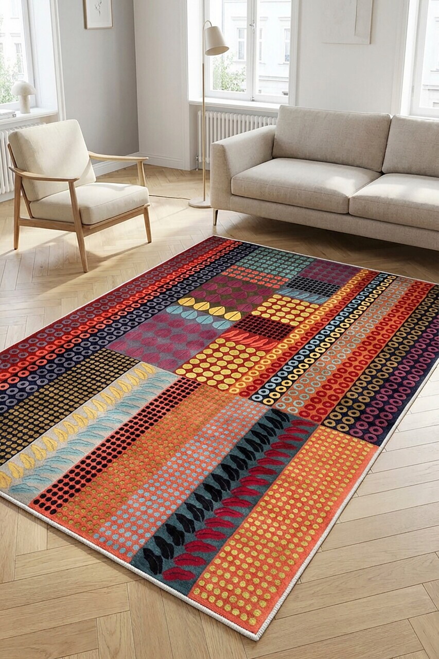 Covor, DC-7532-16, 100x150 cm, Poliester, Multicolor