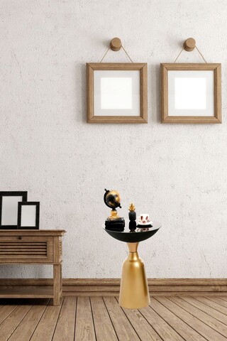 Masuta, nassre, 1008-11, 42x56x42 cm, aur/negru
