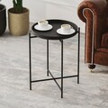 Masuta de cafea, Cerritos, Shb-007, 46x56x46 cm, Metal, Negru