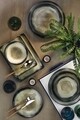 Serviciu de masa, 26 piese, Kutahya Porselen, NNTS26YS890233, portelan, blemarin/maro