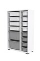 Dulap multifunctional, Estella, Rine 2D4K8U, Alb/Gri
