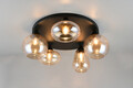 Plafoniera Lumina, TRIO, 50x24.5 cm, 10W, 5x E14, metal, negru mat