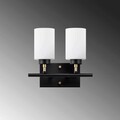 Aplica de perete, Fulgor, 942FLG2209, Metal, Negru / Auriu / Alb