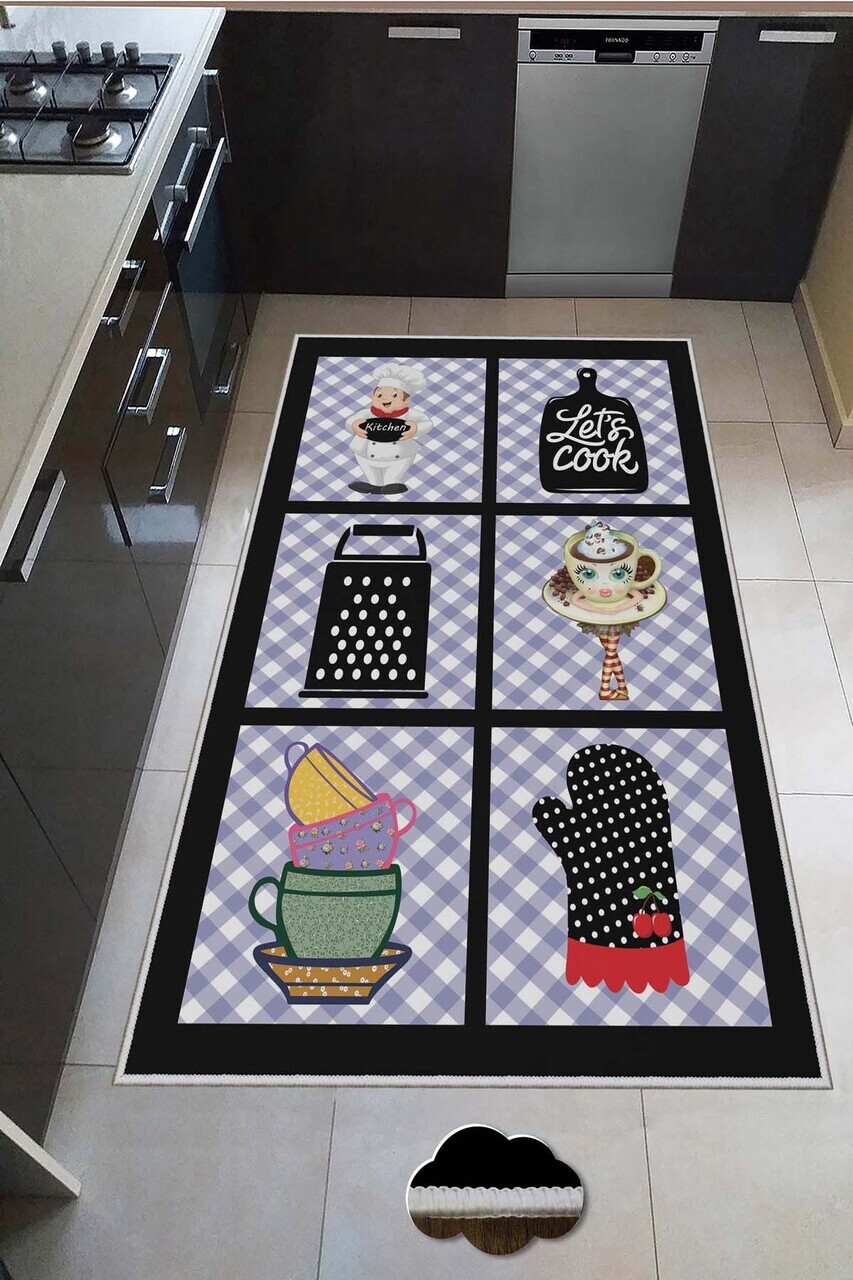 Covor Hmnt557 80x300 cm Poliester Multicolor