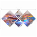 Set 4 tablouri decorative, 4MDF298644545, MDF, Imprimat UV, Multicolor
